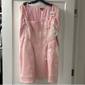 STAUD Pink Long Sleeve Dress